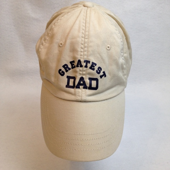 Old Navy Other - Greatest Dad Adjustable 100% Cotton Tan Cap